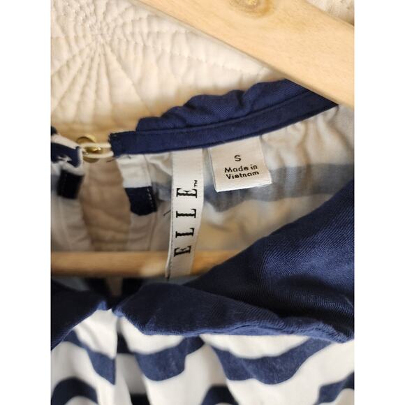 Elle Women's Sundress 90s Striped with Belt Size Small - Picture 4 of 8